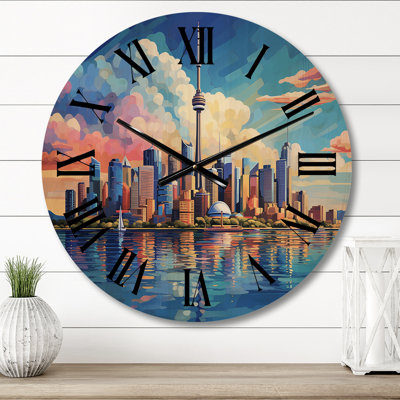 Horloge murale en bois massif Marialyce