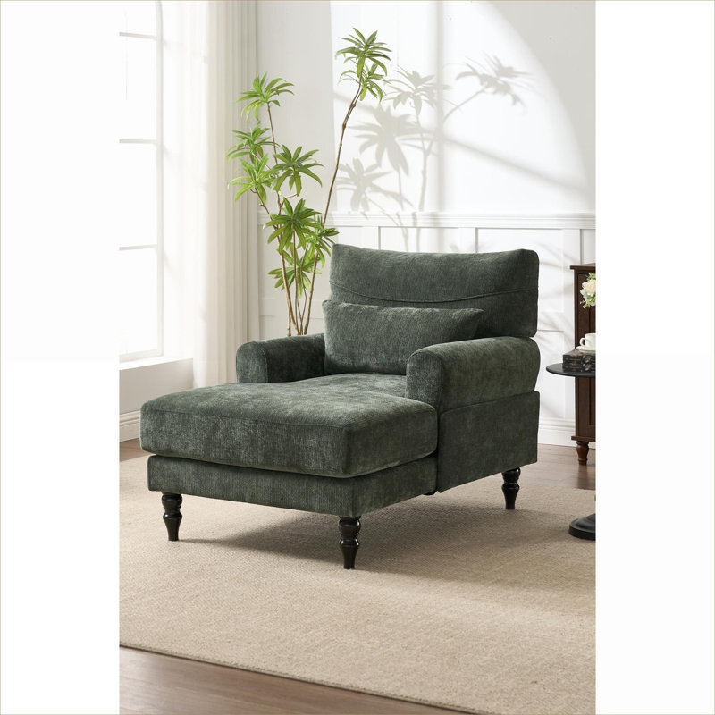 Salon et chambre à coucher détente | Chaise longue en bois massif Rich Green
