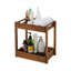 Serviteur de douche en bois d'acacia
