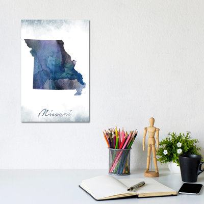 Missouri State Bluish - Wrapped Canvas Print