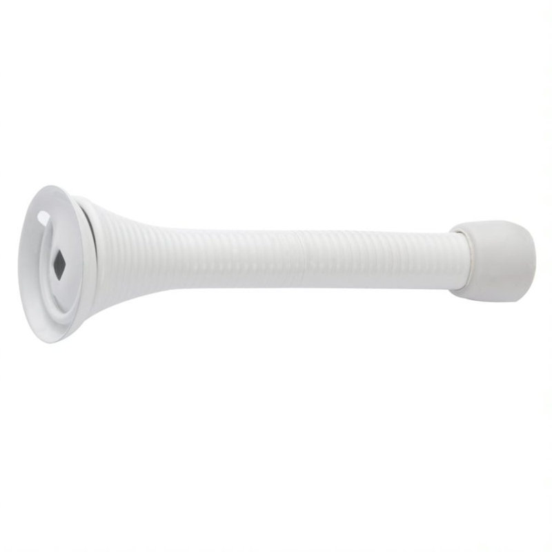 Spring Door Steel Baseboard Stop, White, 10