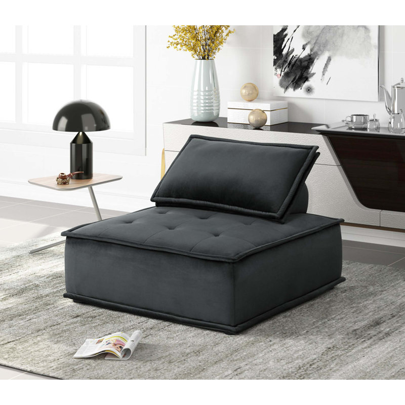 Fauteuils d'appoint en velours l 40 po