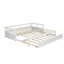 Lit de jour extensible avec couchette, lit de jour en bois avec couchette-1861043017