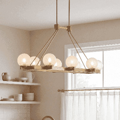Darien 8-Light Linear Chandelier in Bronze