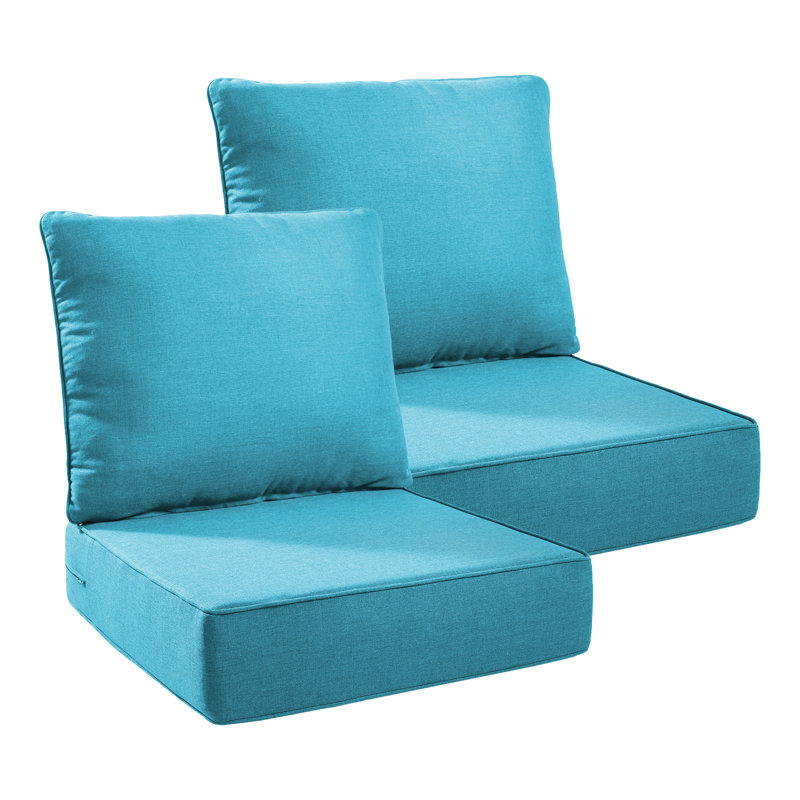 Outdoor Cushion Set, 6 Inch Deep Seat Patio Furniture Cushions with Removable Cover,Replacement Patio Cushion Set for Chair,Sofa,Loveseat