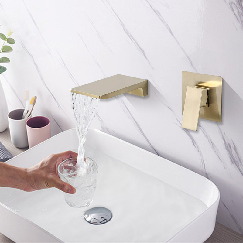 NOVEL Wall Mounted Faucet Single-handle Bathroom Faucet & Reviews | Wayfair