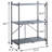 Sandy Black And Dark Bronze Hand-Brushed 3-Tier Console Table