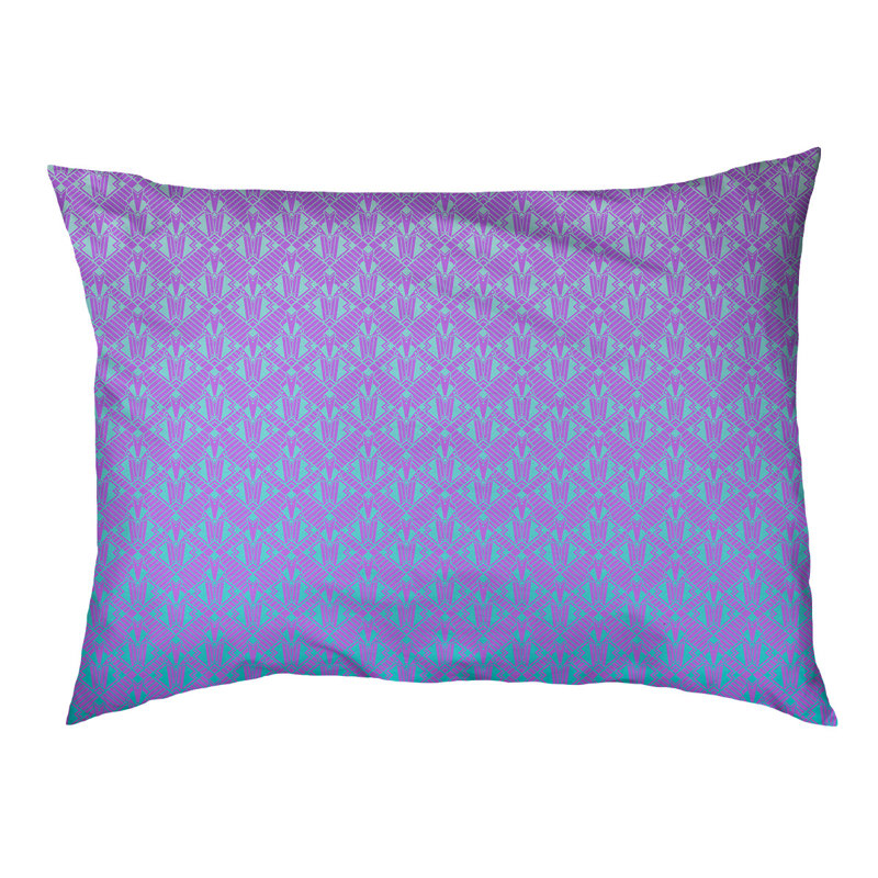 Coussin pour chien Byrge, Petit (l 29,5 po x P 19,5 po x H 9,5 po), Mauve / bleu