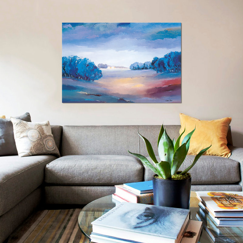 «Serene II», reproduction sur toile, H 18 po x l 26 po x P 1,5 po, Pas de tapis, Toile tendue