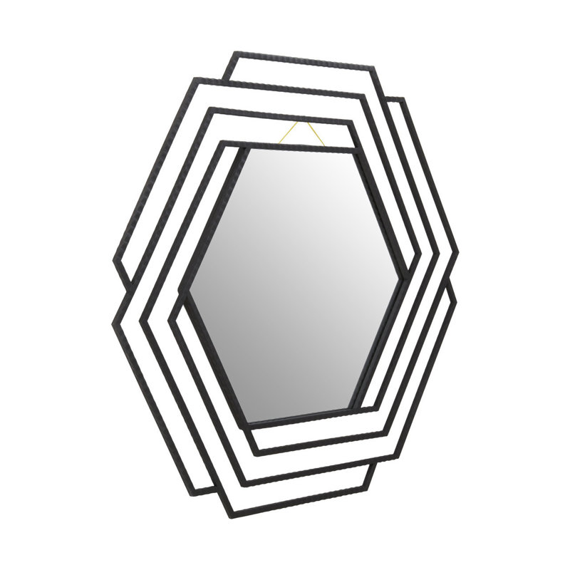 Britteni Metal Hexagon Wall Mirror