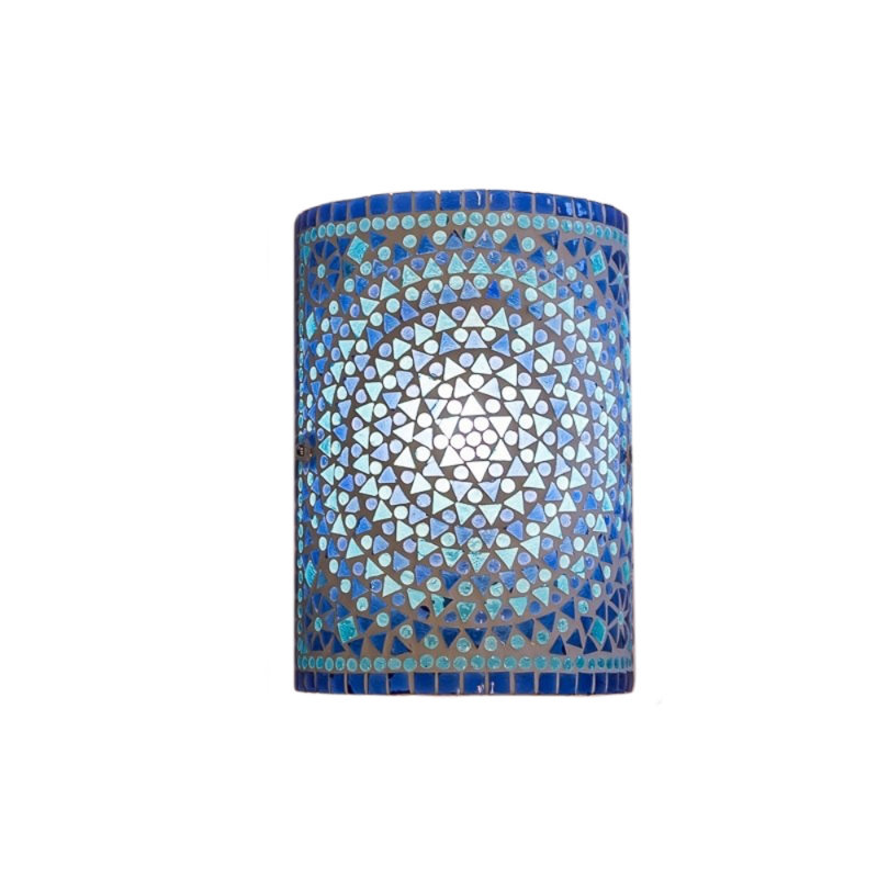 Adriel Plastic Flush Mounted Sconce, Blue