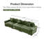 Canapé modulaire surdimensionné de 130 po en forme de nuage, canapé 3 places en velours côtelé de qualité supérieure avec accoudoirs très épais, coussin ergonomique, conception ergonomique et assemblage facile pour les salons-1195218172