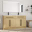 Meuble-lavabo double 60 po avec plateau en résine