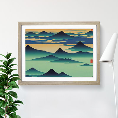 Abstract Japanese Mountains Vol.4 - Framed Print