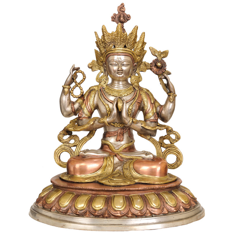 Statue Chenrezig à quatre bras Avalokiteshvara