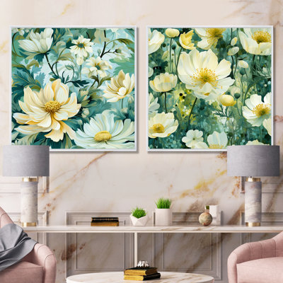 Dany - Ensemble de 2 décorations murales florales