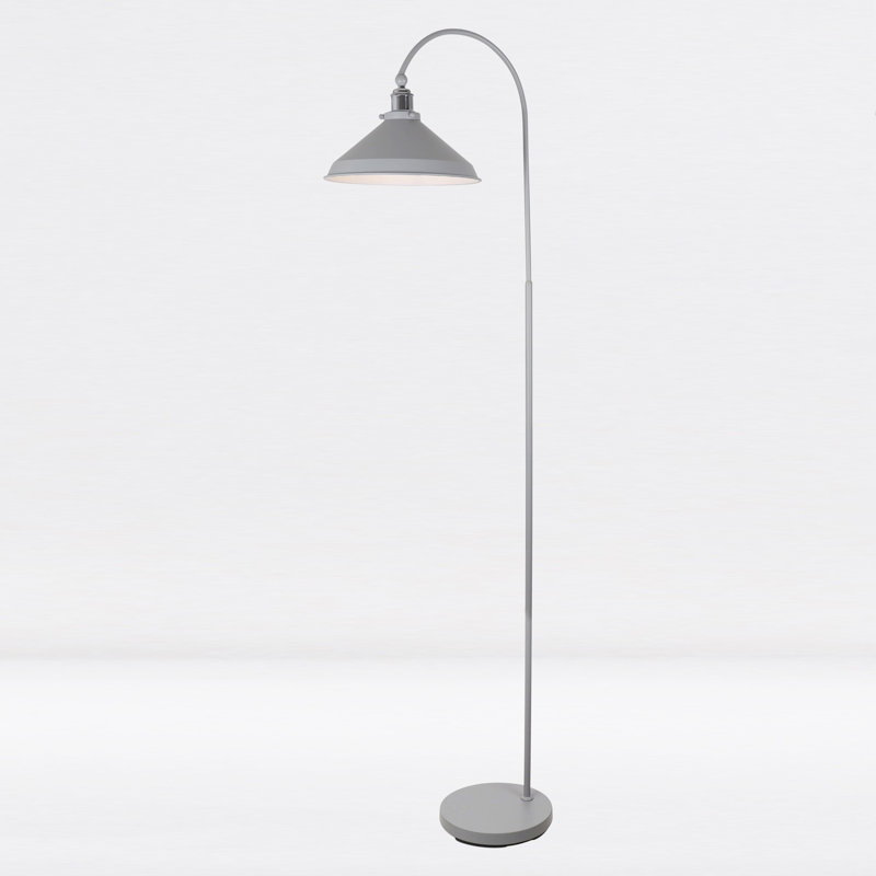 Grabowski 166cm LED Arched Floor Lamp, Grey, Grey