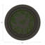 Christmas Berries Vegan Leather Round Pebble Placemat-535729862