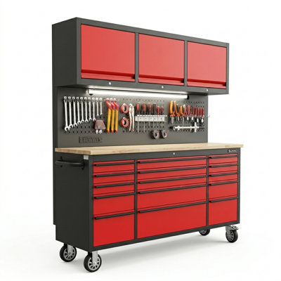 Rolling Tool Chest with Power Strip