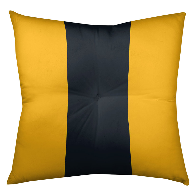 Coussin de sol touffeté, 26 po x 26 po, Doré / Noir