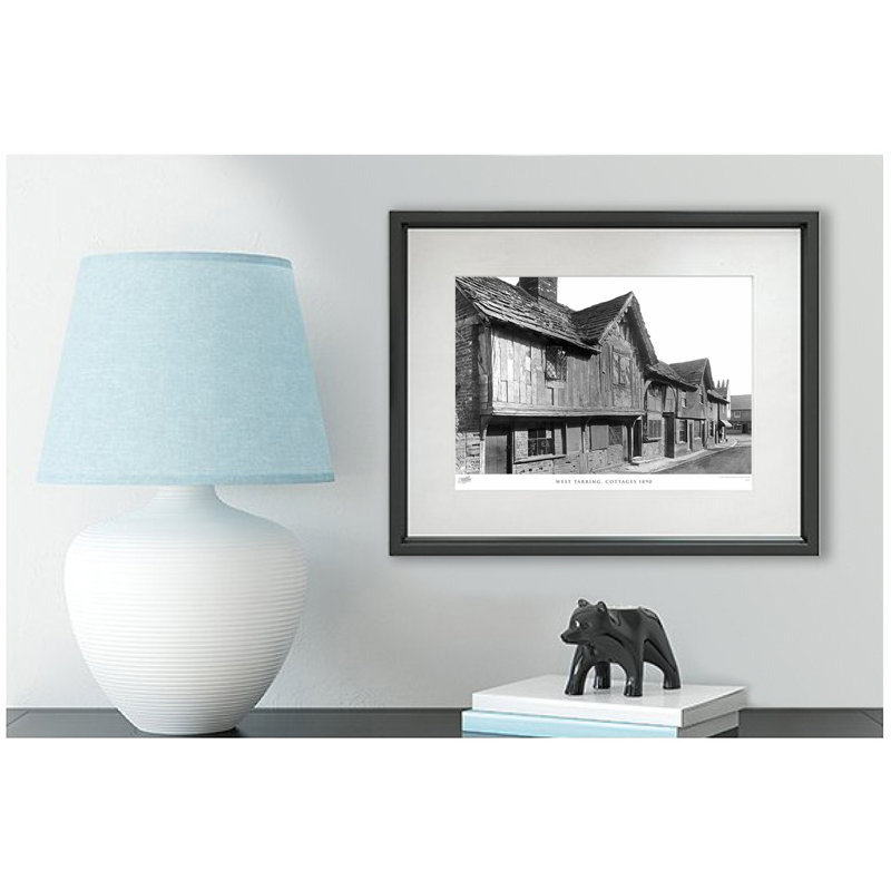 West Tarring, Cottages 1890 by Francis Frith - Single Picture Frame Print, 40cm H x 50cm W x 2.3cm D
