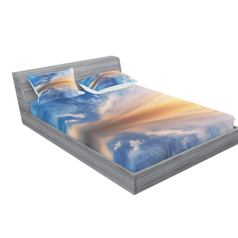 Microfiber Sheet Set, Queen Sheet Set with Fitted Sheet