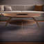 Table basse de luxe moderne en noyer