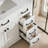 35.8" W Single Bathroom Vanity Set With Mirror and Sink