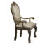 Ensemble de 2 chaises à accoudoirs antiques à dossier solide blanc