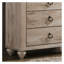 Commode à 5 tiroirs avec plateau en bois patiné, finition blanche délavée Imerland Imerland