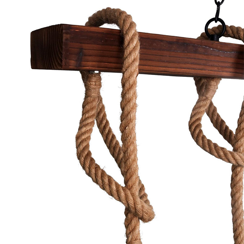 Luminaire suspendu en bois 5 lumières Bueche