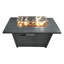 Table de foyer d'extérieur au propane en acier avec couvercle - H 25 po, l 42 po, extérieur pour jardin avec propane moderne