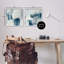 «Blue Tone Brush Strokes», ensemble de 2 impressions encadrées, par Susan Jill-114316430-114316434