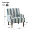 Fauteuil l 28,7 po Ariana avec pieds en bois massif et garniture cloutée-1905817674