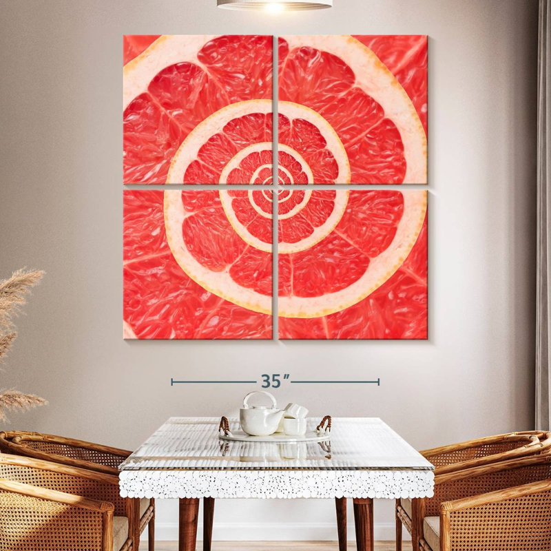 Yarlin Fresh Grapefruit Spiral, 50" H x 50" W