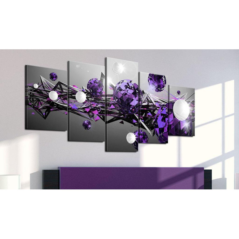 Système solaire mauve 5 pièces, H 40 po x l 80 po x P 0,7 po