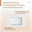 Ensemble de meuble-lavabo simple en noyer foncé 30 po avec plateau en composite Adria
