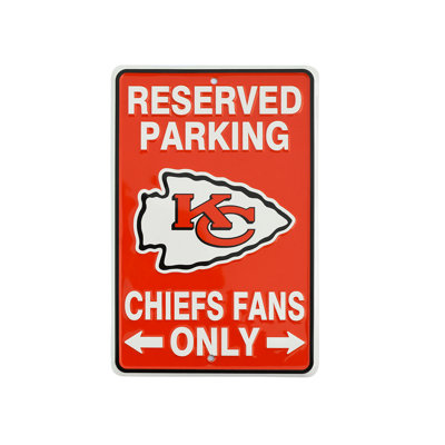 KC Kansas City Chiefs Fans Reservé seulement un panneau de jeu en métal, salle de jeux, homme, garage, décoration murale