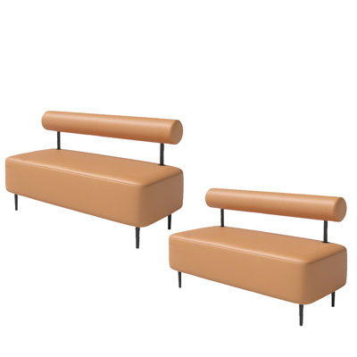 Banc rembourré en simili cuir Ronessa