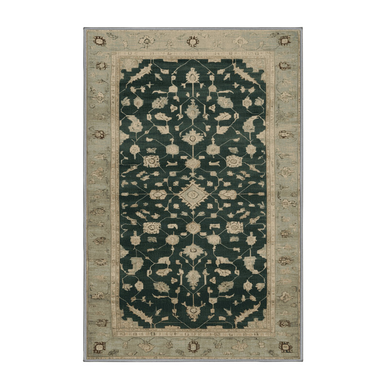 Tapis gris lavable à la machine, Rectangle 7 pi x 9 pi