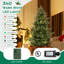 7 Ft Artificial Xmas Tree With 1090 Pvc Pe Branch Tips 340 Warm White Led Lights