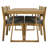 Acacia Patio Dining Set with Rectangular Table and Chairs-348104526