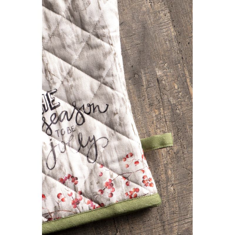 Maison D' Hermine Floral Cotton Potholder & Oven Mitt Set