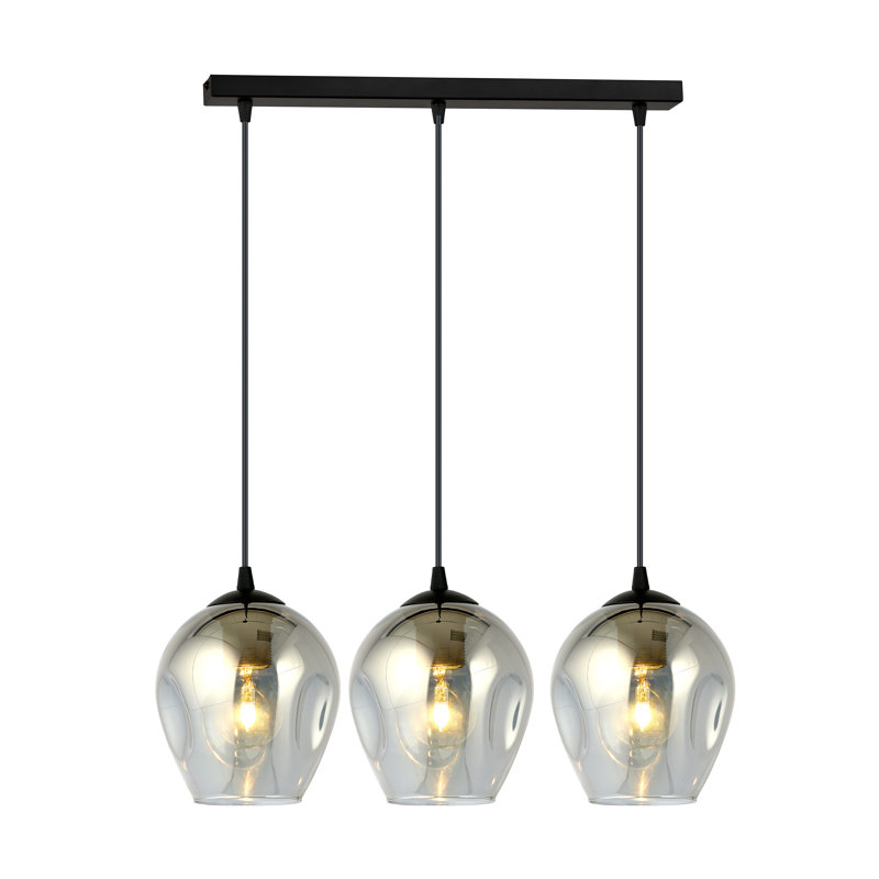 Cadi-Grace 3 - Light Black Kitchen Island Pendant, Graphite