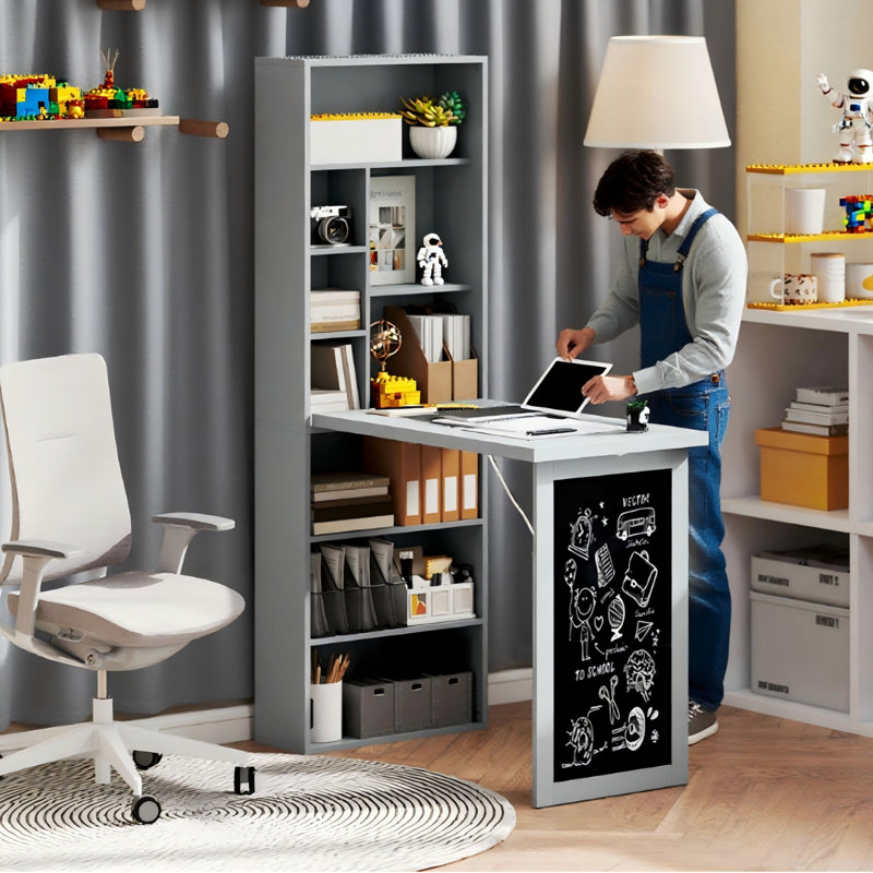 Bureau d'ordinateur pliable, bureau d'ordinateur mural