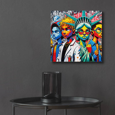  «New York United» par Rey Klimt, art mural en verre acrylique