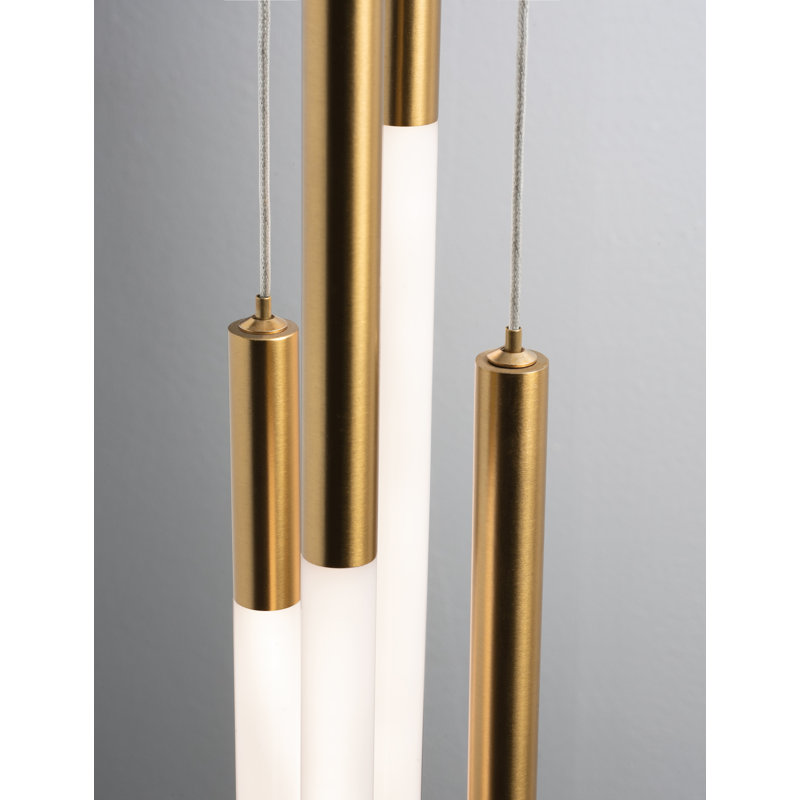 Adel Double LED Pendant, Light Antique Brass