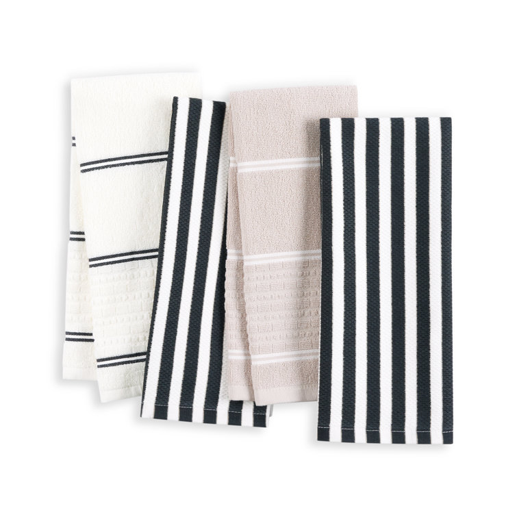 Kate Spade New York Stripe Kitchen Towels 4 Piece Set, Absorbent 100% Cotton  & Reviews