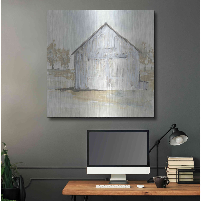 «White Barn I» par Chris Paschke, H 36 po x l 36 po