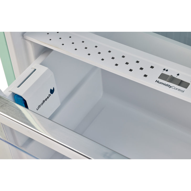 Classic Retro 23.8 In 11 Cu. Ft. Frost Free Top Freezer Refrigerator, Energy Star, Mint Green